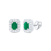 1/5CTW-DIA CN 4X3MM EM-EM NAT GEM STUD EARRING